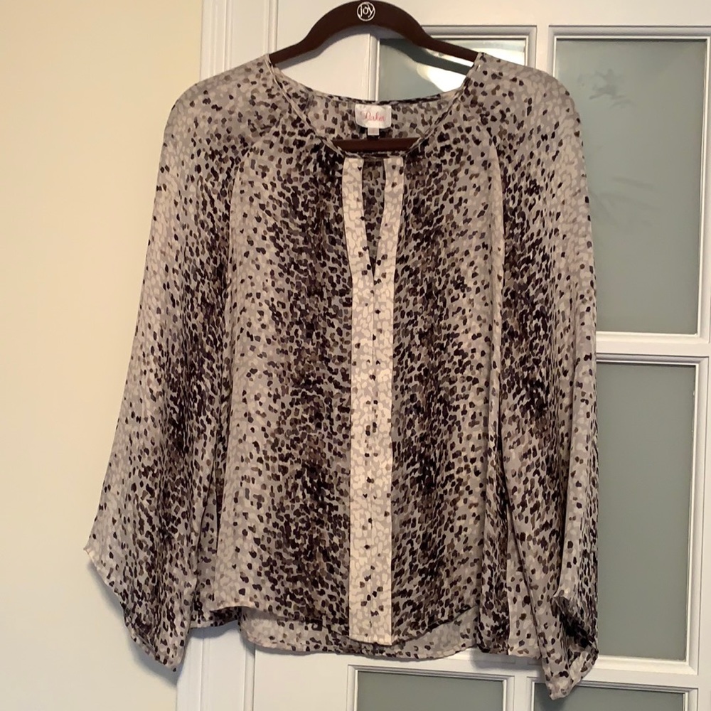 Parker sheer silk top, small